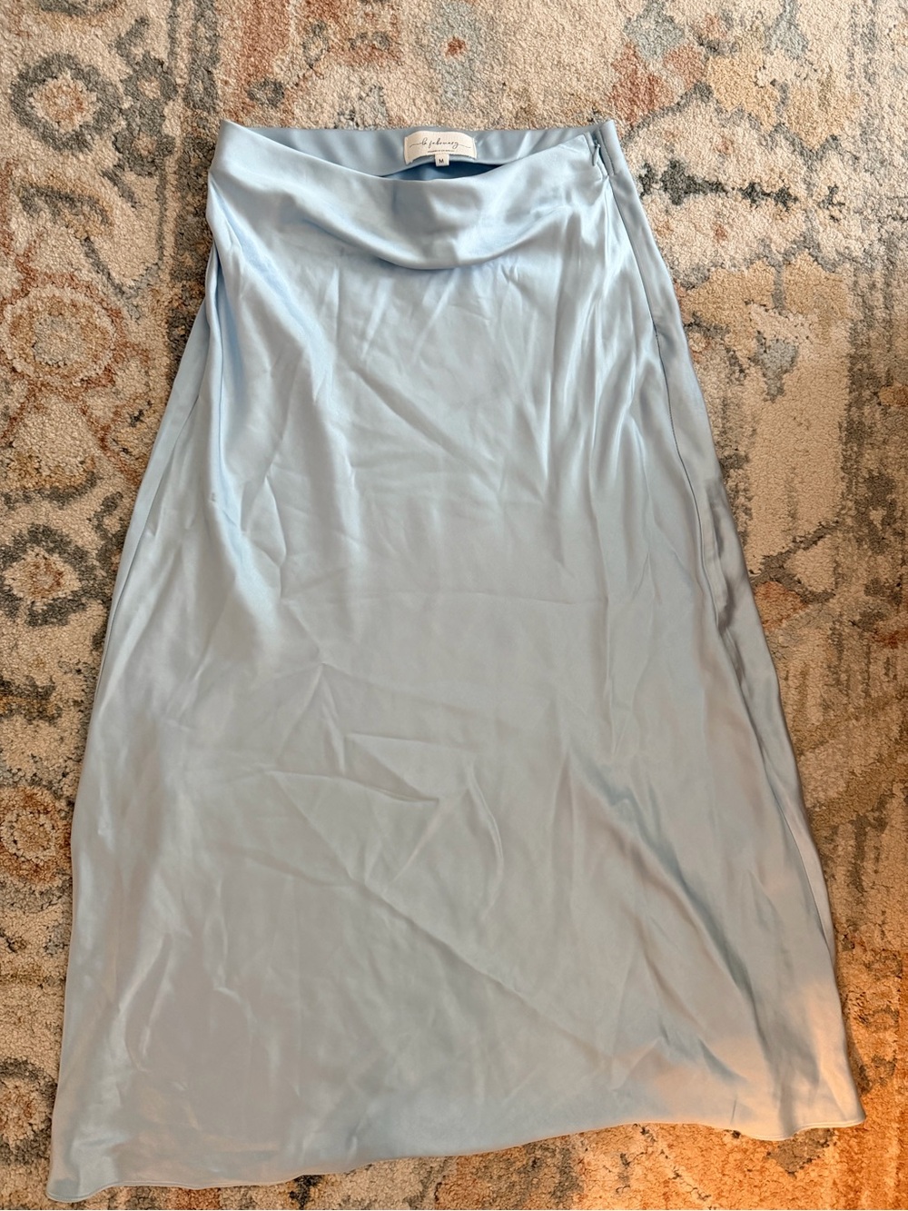 A.L.C. Light Blue Satin Slip Skirt